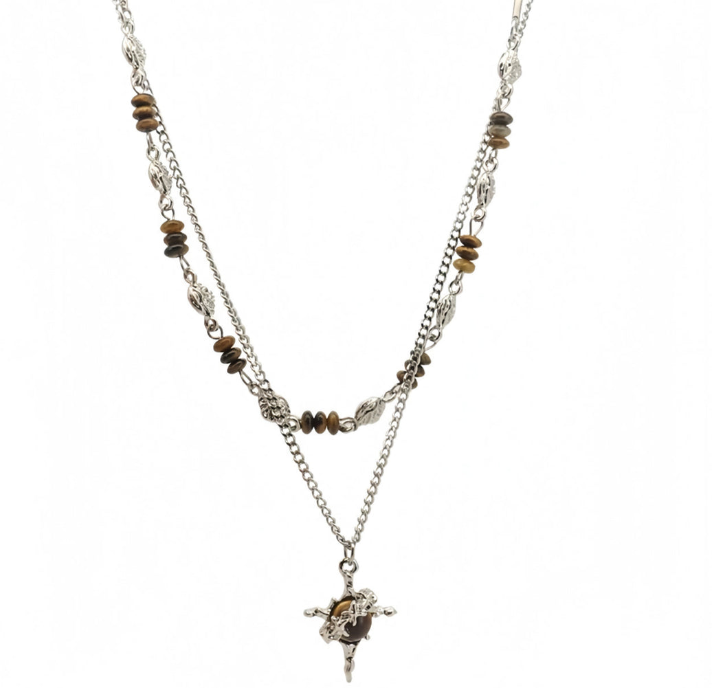 Cocoa Eclipse Duo Set Necklace