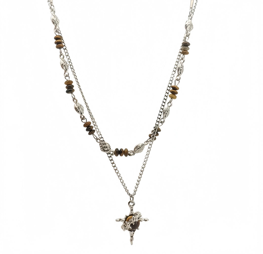 Cocoa Eclipse Duo Set Necklace