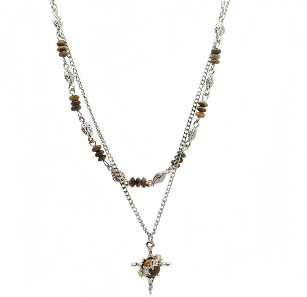 Cocoa Eclipse Duo Set Necklace