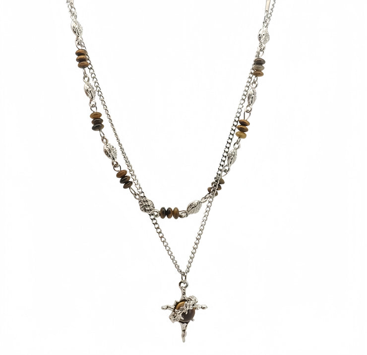 Cocoa Eclipse Duo Set Necklace