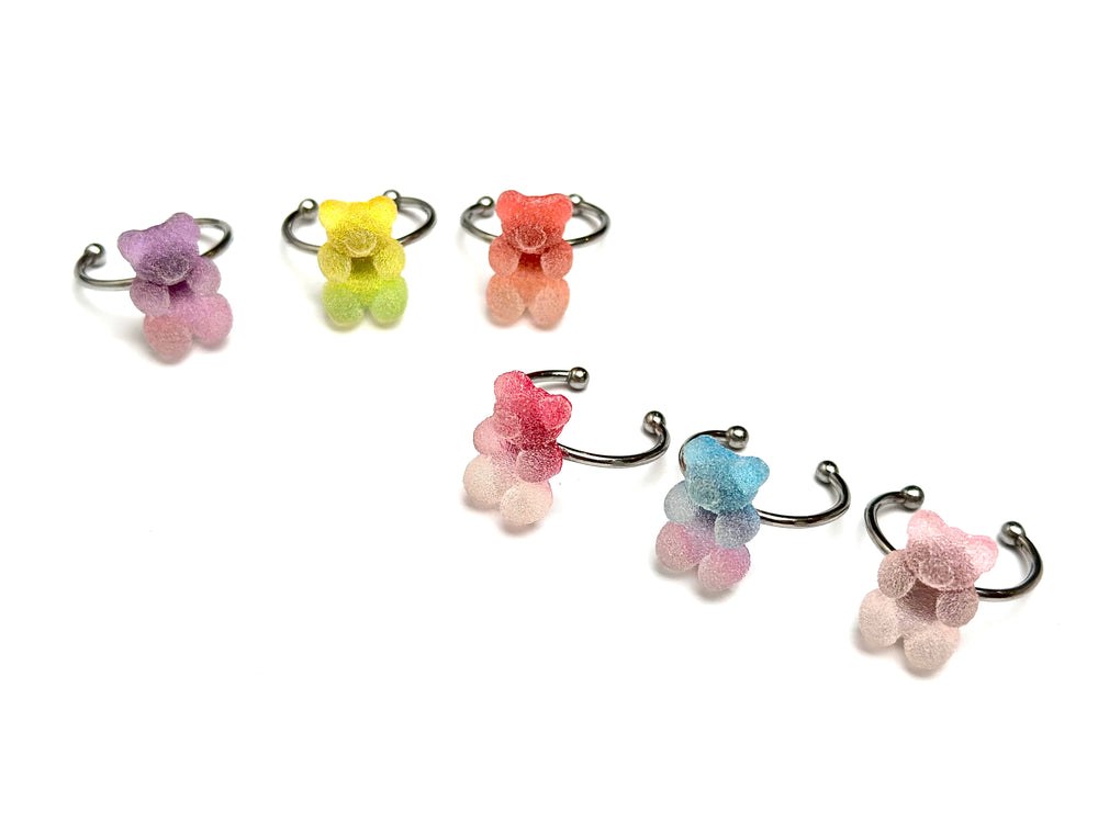 Fluffy Bear Ring Set