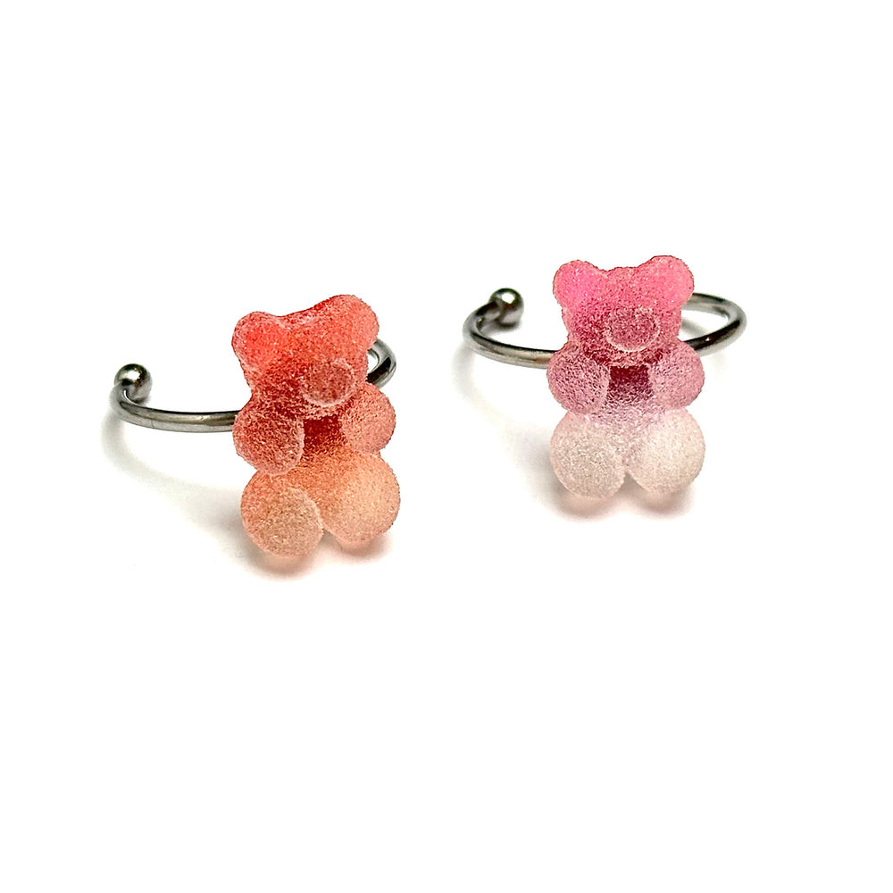 Fluffy Bear Ring Set