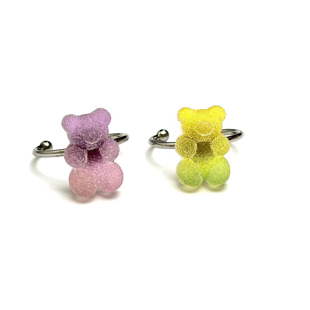 Fluffy Bear Ring Set