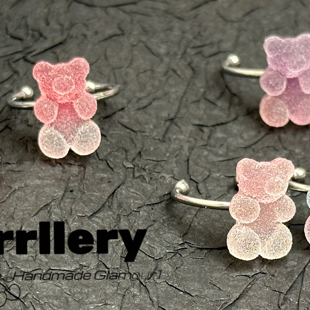 Fluffy Bear Ring Set